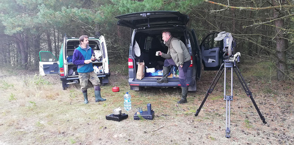 Poleski PN, wrzesień 2021. Realizacja filmu o żółwiu błotnym